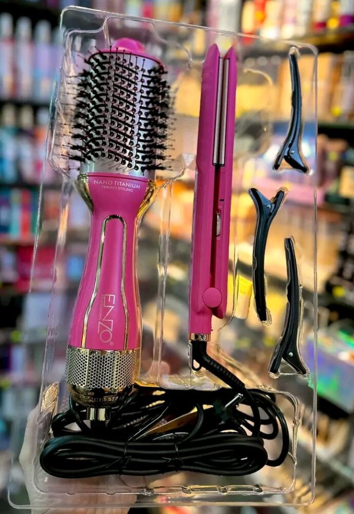 ⁦coffret brosse +lisseur Enzo original⁩ - الصورة ⁦2⁩